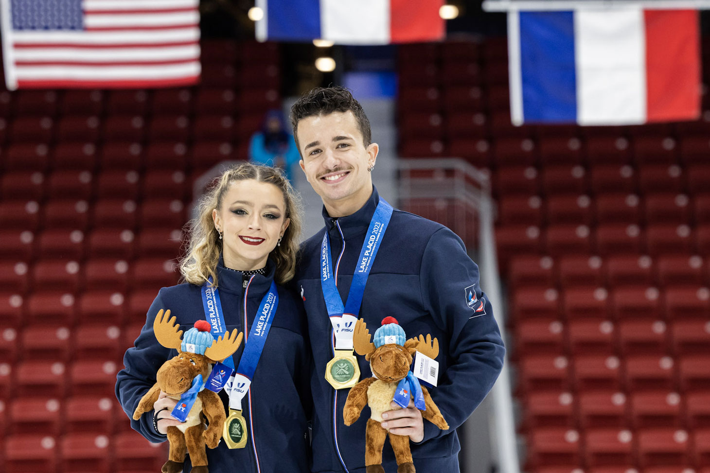 Marie Dupayage et Thomas Nabais, champions du monde universitaires de danse sur glace© @guillaume.mirand - FFSU