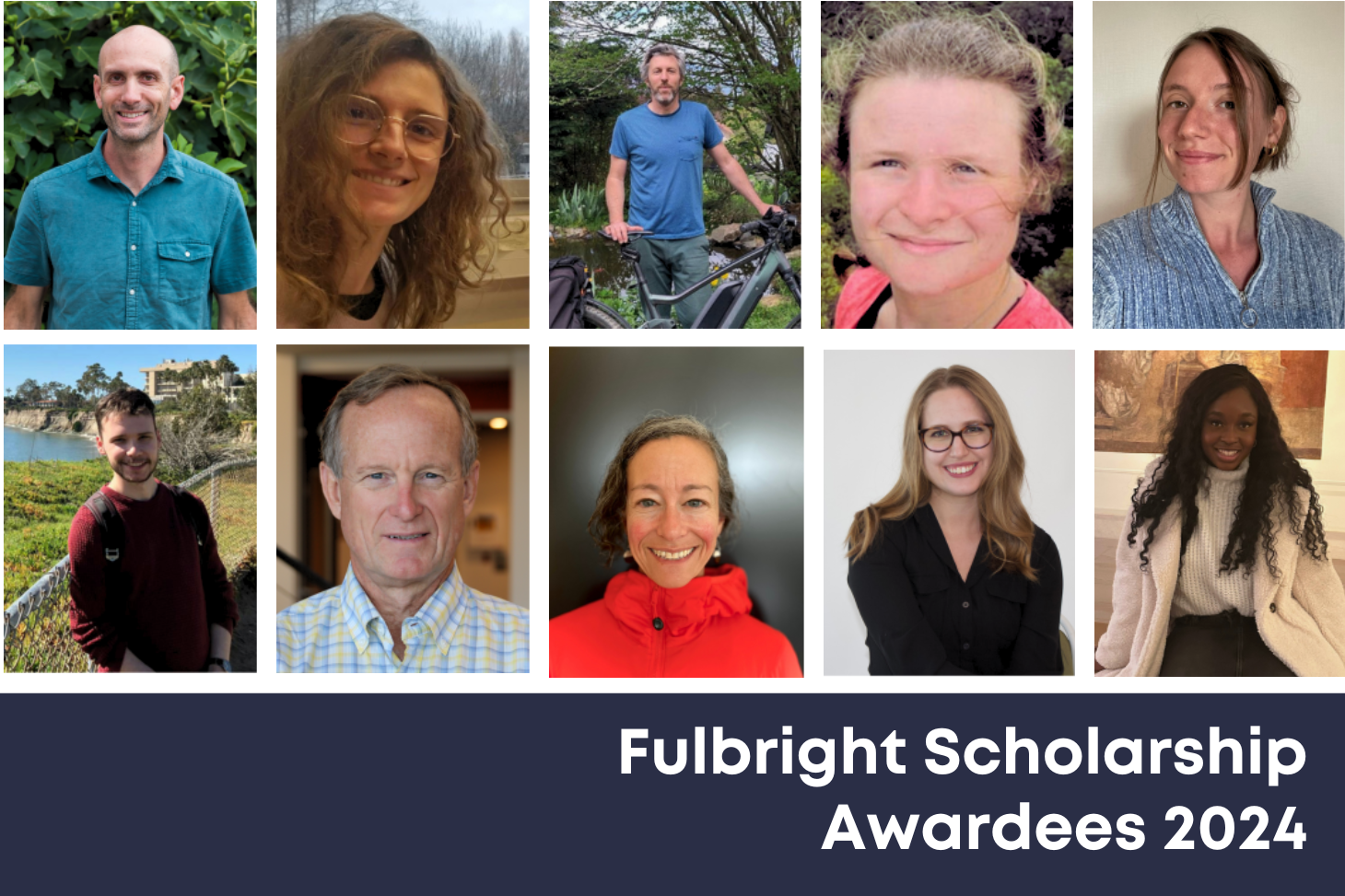 Giovanni Ghigliotti, Sophie Giffard-Roisin, Christophe Roncato Tounsi, Alice Bordes, Juliana Mazzucotelli, Davy Million, David E. Breen, Robin Kodner, Jennifer Laffick, and Eseosa Omorogieva are the recipients of the 2024 Fulbright Scholarship at UGA. 