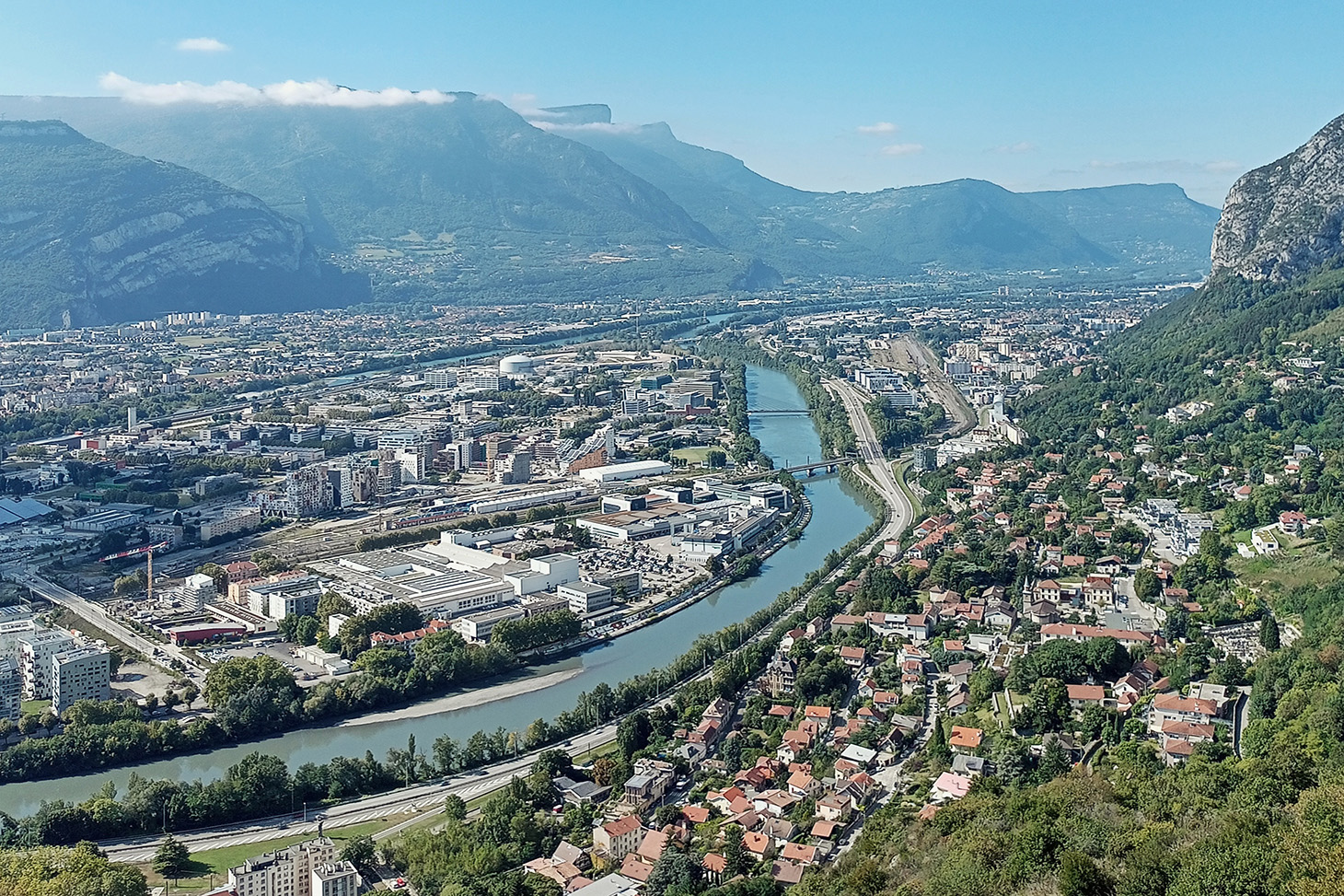 View of Grenoble from La Bastille