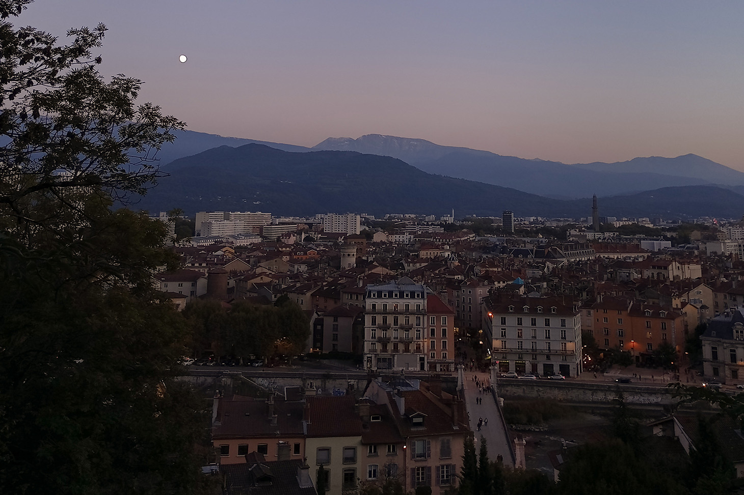 The night view of Grenoble