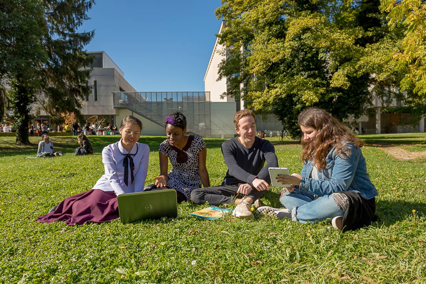 Etudiants internationaux sur le campus de l'UGA. Photo de Pierre Jayet